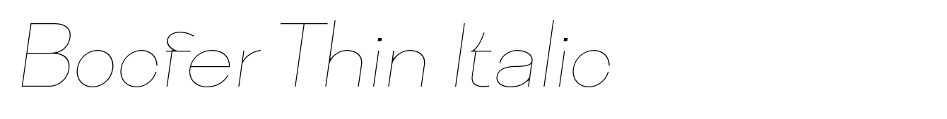 Bocfer Thin Italic