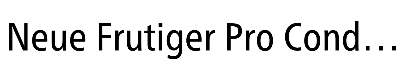Neue Frutiger Pro Condensed Regular