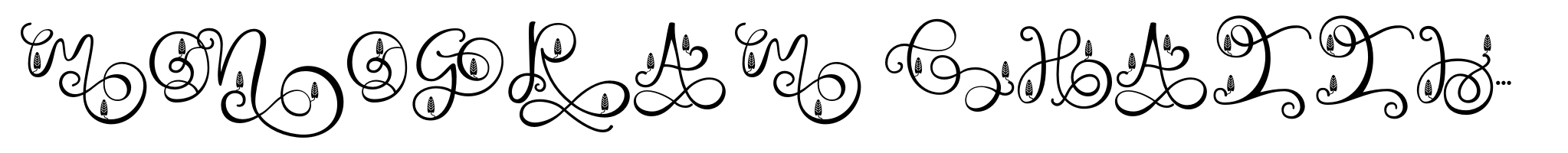 Monogram Challigraphy Leaf 09 image