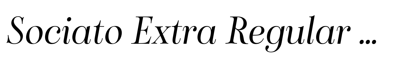 Sociato Extra Regular Italic