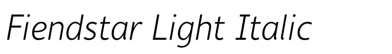 Fiendstar Light Italic