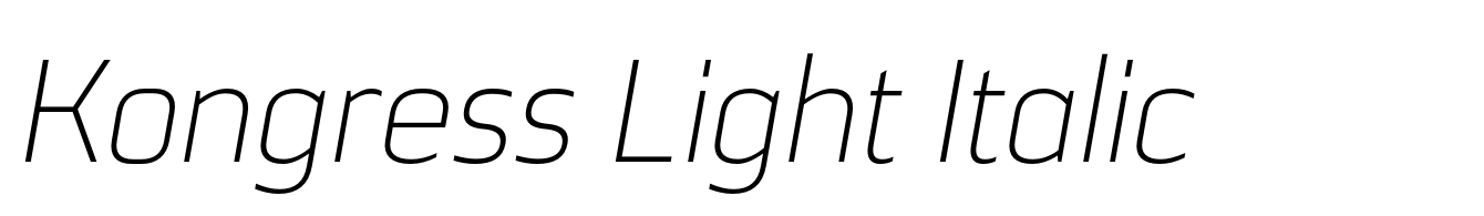 Kongress Light Italic