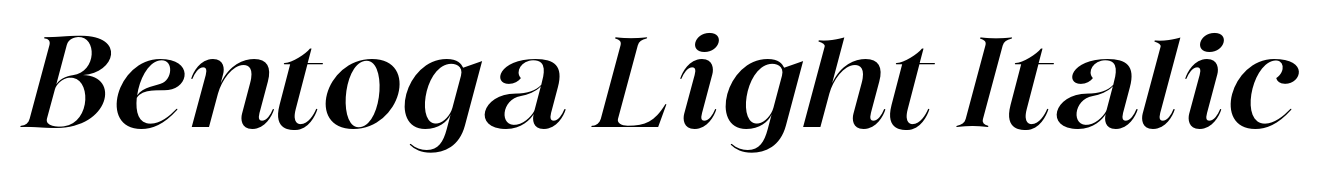 Bentoga Light Italic