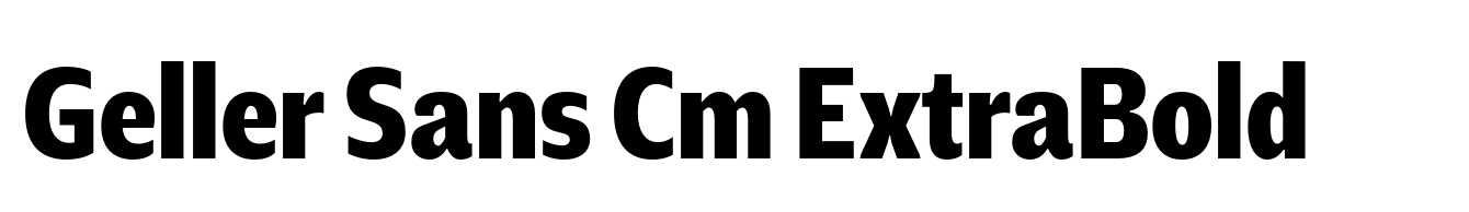 Geller Sans Cm ExtraBold