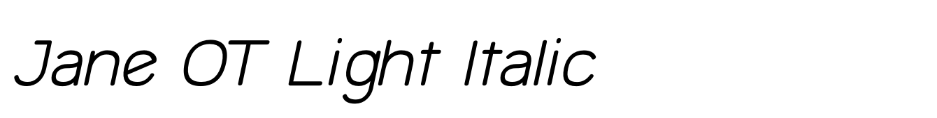 Jane OT Light Italic