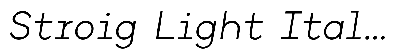 Stroig Light Italic