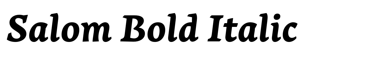 Salom Bold Italic