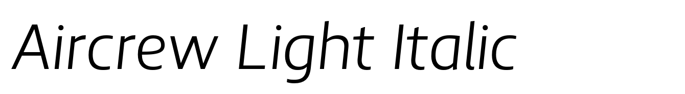 Aircrew Light Italic