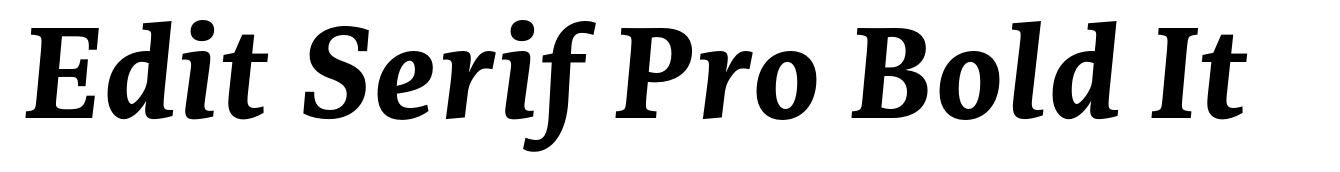 Edit Serif Pro Bold It