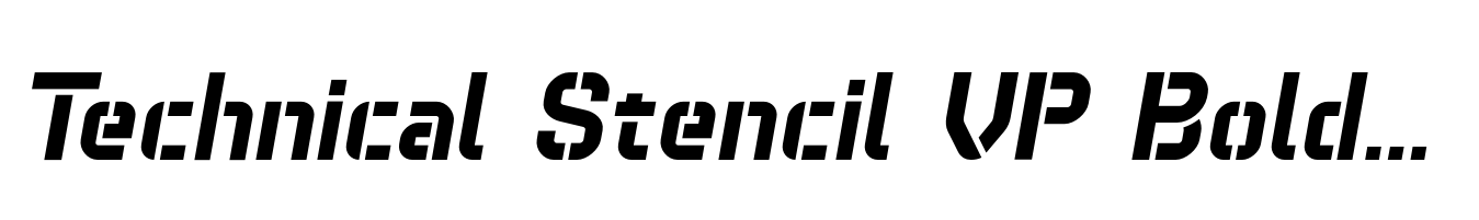 Technical Stencil VP Bold Oblique