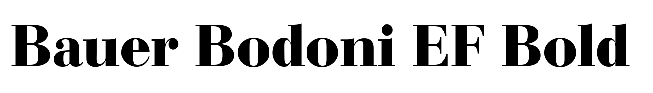 Bauer Bodoni EF Bold