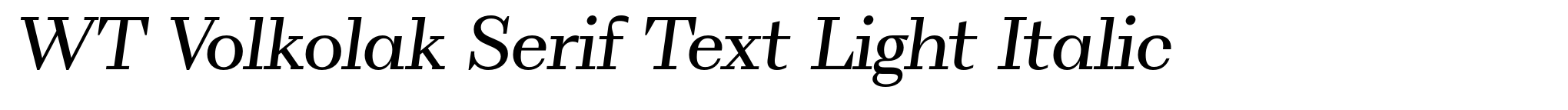 WT Volkolak Serif Text Light Italic image