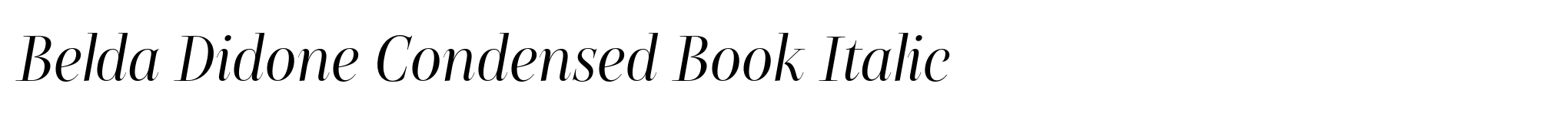 Belda Didone Condensed Book Italic image