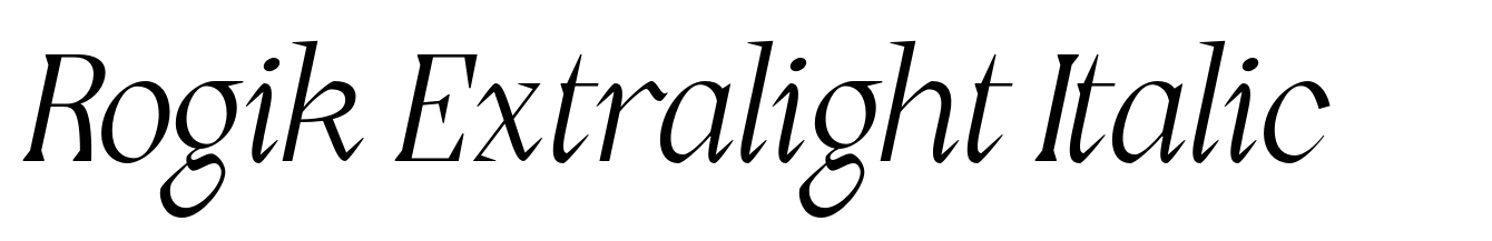 Rogik Extralight Italic