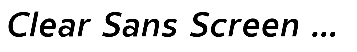 Clear Sans Screen Medium Italic