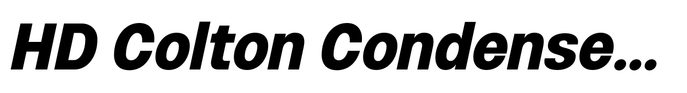 HD Colton Condensed Bold Italic