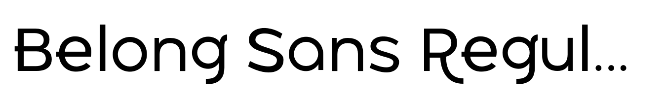 Belong Sans Regular
