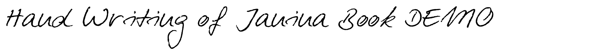 Hand Writing of Janina Book DEMO image