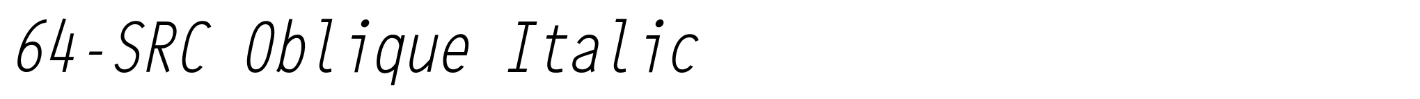 64-SRC Oblique Italic image