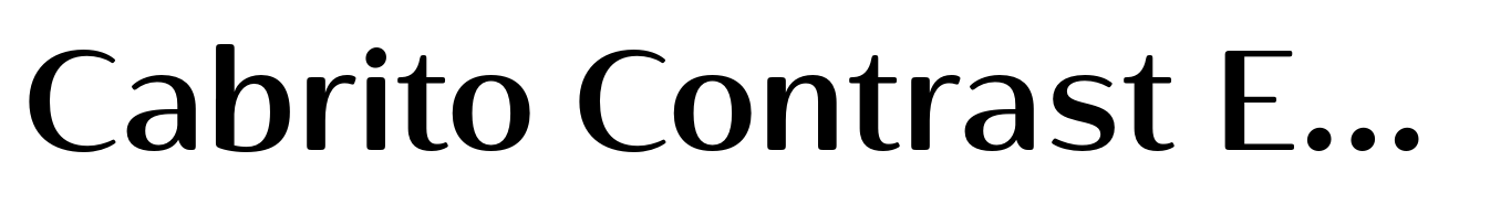 Cabrito Contrast Ext Bold