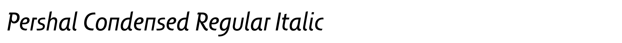 Pershal Condensed Regular Italic image