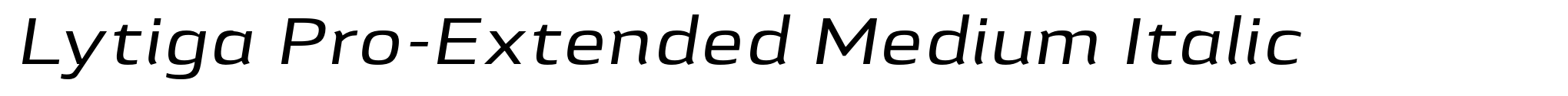 Lytiga Pro-Extended Medium Italic image