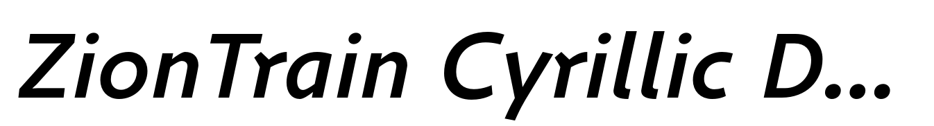 ZionTrain Cyrillic DemiBold Italic