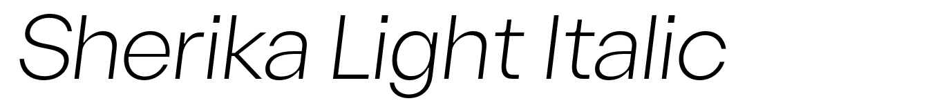 Sherika Light Italic