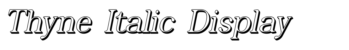 Thyne Italic Display