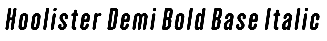 Hoolister Demi Bold Base Italic