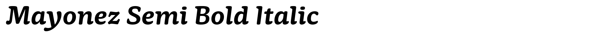 Mayonez Semi Bold Italic image