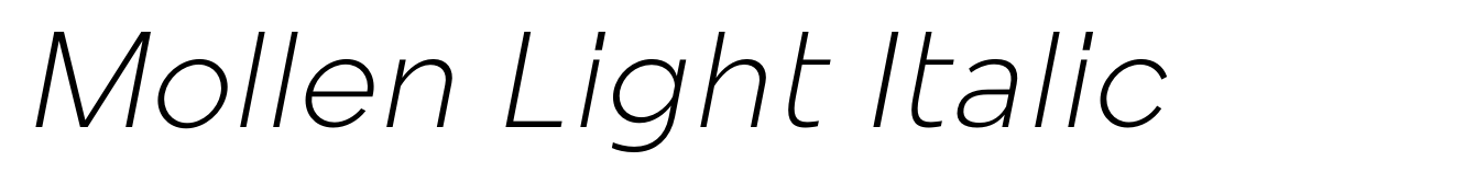 Mollen Light Italic