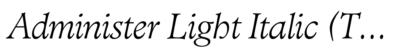 Administer Light Italic (TC)