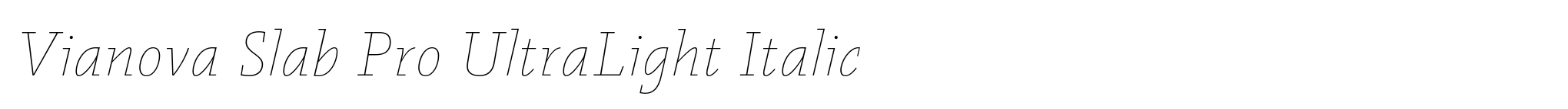 Vianova Slab Pro UltraLight Italic image