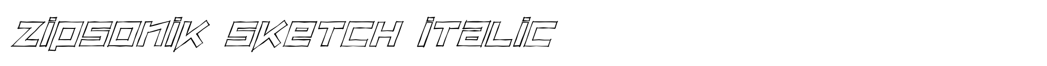 ZipSonik Sketch Italic image