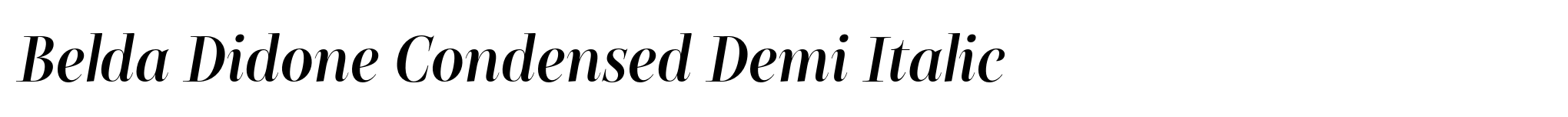 Belda Didone Condensed Demi Italic image