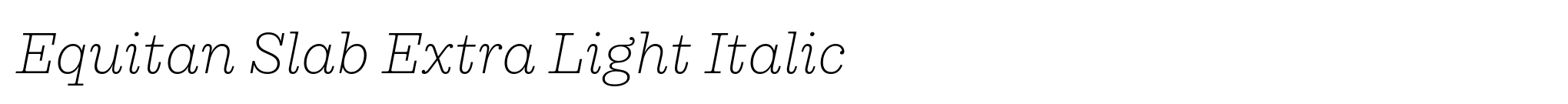Equitan Slab Extra Light Italic image
