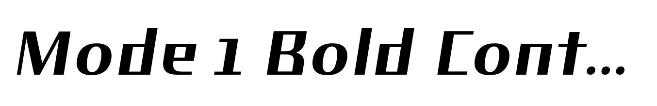 Mode 1 Bold Contrast Italic