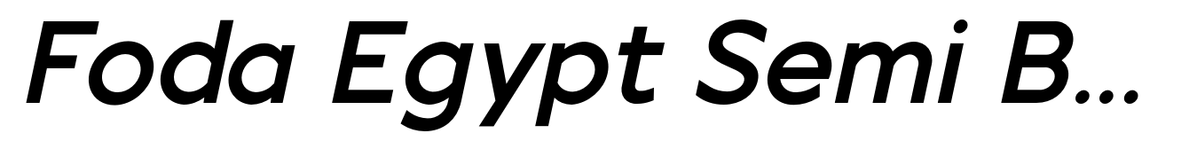 Foda Egypt Semi Bold Italic