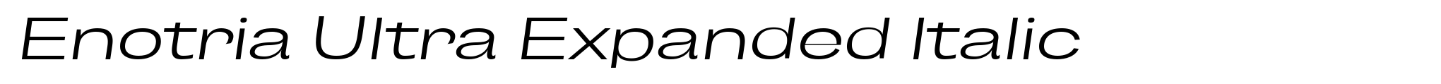 Enotria Ultra Expanded Italic image