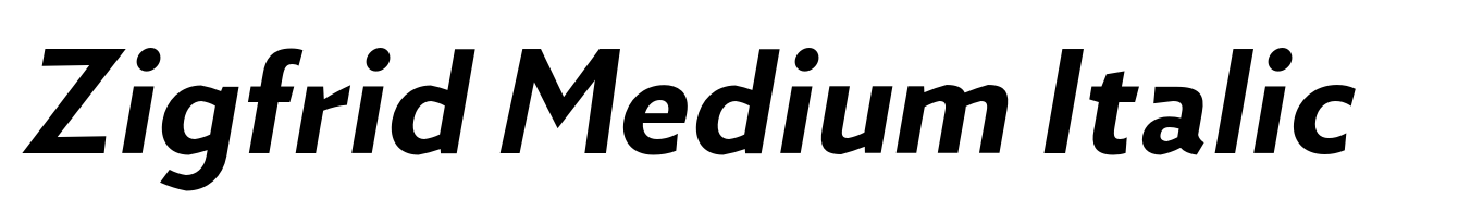 Zigfrid Medium Italic