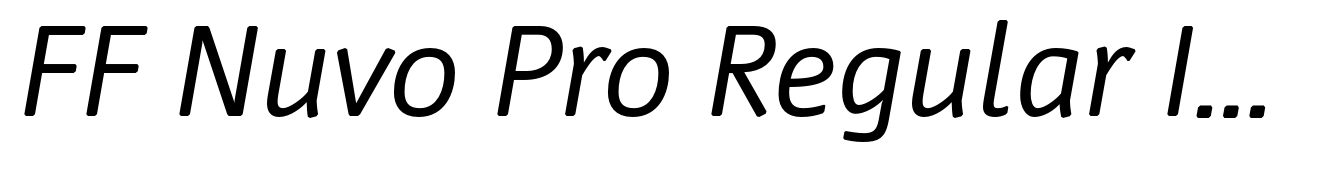 FF Nuvo Pro Regular Italic