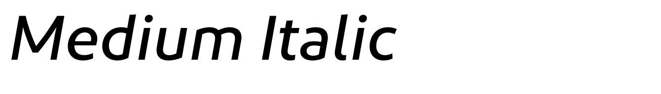 Medium Italic