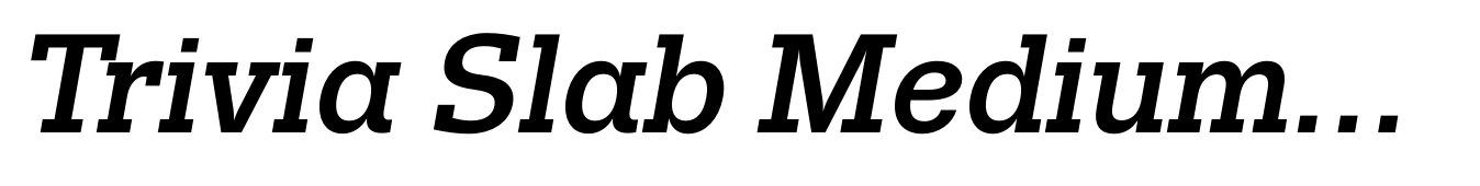 Trivia Slab Medium-Italic