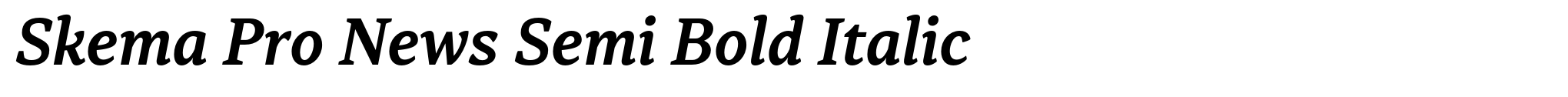 Skema Pro News Semi Bold Italic image