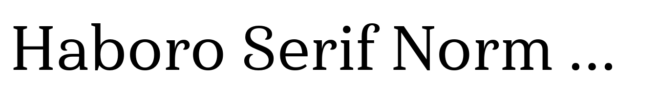 Haboro Serif Norm Medium
