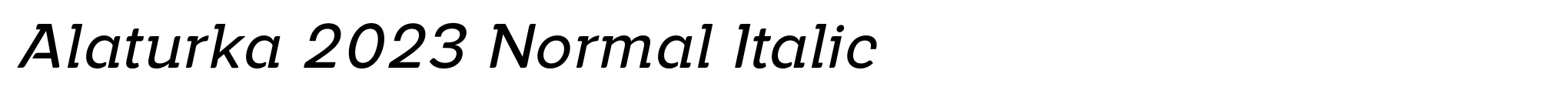 Alaturka 2023 Normal Italic image