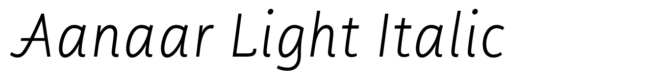 Aanaar Light Italic