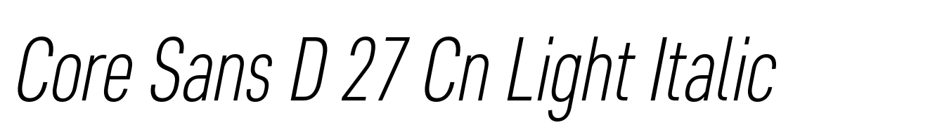 Core Sans D 27 Cn Light Italic