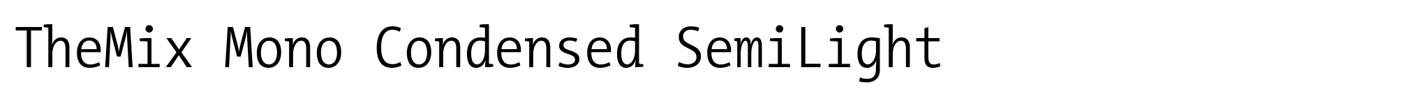 TheMix Mono Condensed SemiLight image